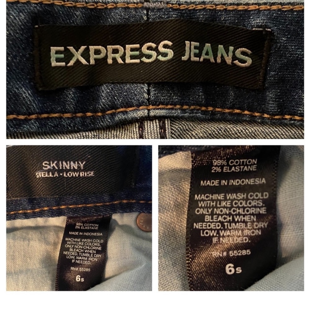 Express Distressed Stella Skinny Low Rise Jean SZ 6S - Picture 16 of 16